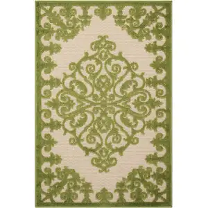 Photo of Green Medallion Indoor Outdoor Area Rug