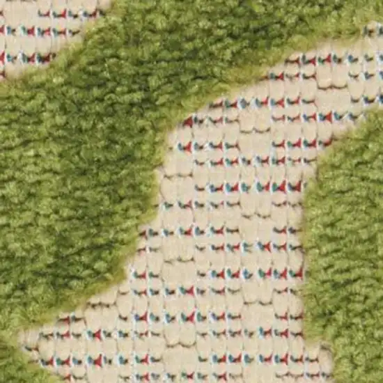 Green Damask Indoor Outdoor Area Rug Photo 9