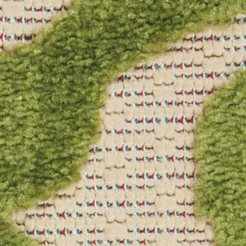 Green Damask Indoor Outdoor Area Rug Photo 9