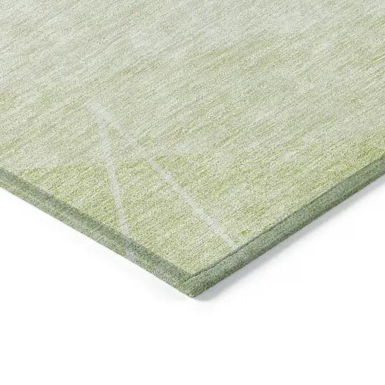 Green Mint Green And Ivory Geometric Washable Indoor Outdoor Area Rug Photo 4