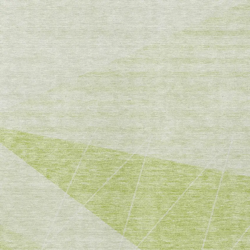 Green Mint Green And Ivory Geometric Washable Indoor Outdoor Area Rug Photo 4
