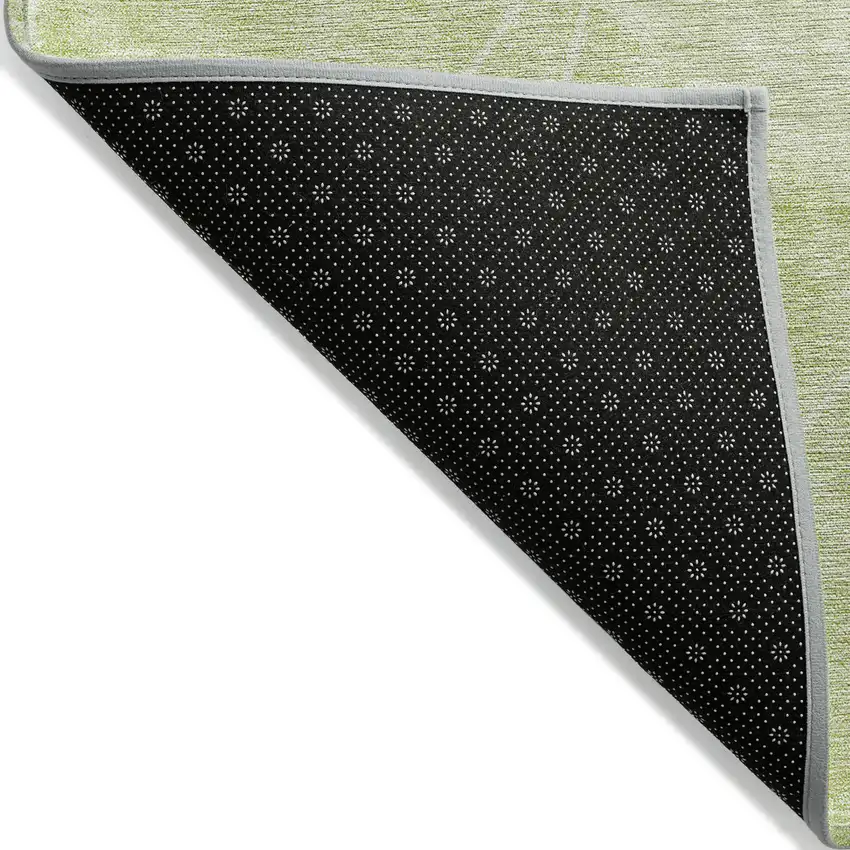 Green Mint Green And Ivory Geometric Washable Indoor Outdoor Area Rug Photo 2