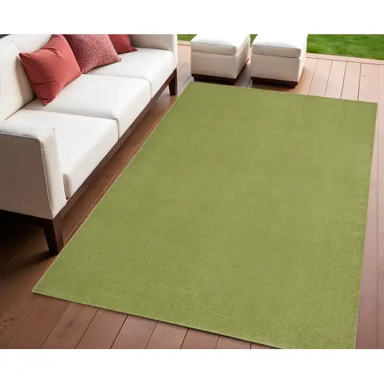 Green Indoor Outdoor Runner Rug Photo 2