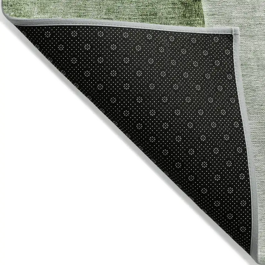 Green Olive Green And Gray Abstract Washable Indoor Outdoor Area Rug Photo 2