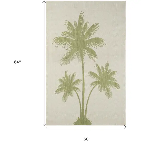 Green Palm Tree Indoor Outdoor Area Rug Photo 8