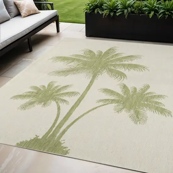 Beige Indoor Outdoor Area Rug Photo 1