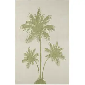 Photo of Green Palm Tree Indoor Outdoor Area Rug
