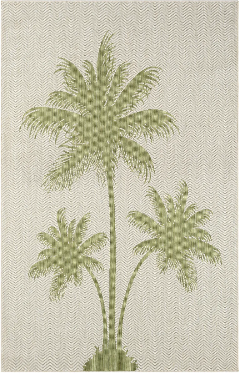 Green Palm Tree Indoor Outdoor Area Rug Photo 1