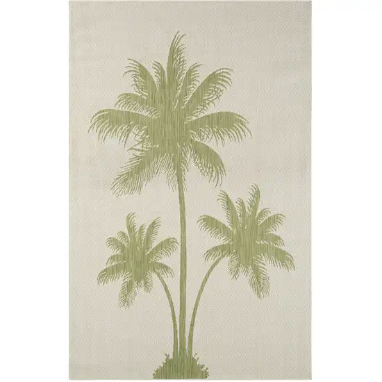 Green Palm Tree Indoor Outdoor Area Rug Photo 1