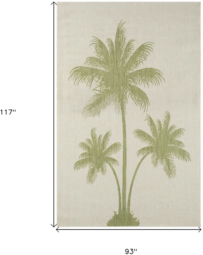 Green Palm Tree Indoor Outdoor Area Rug Photo 5