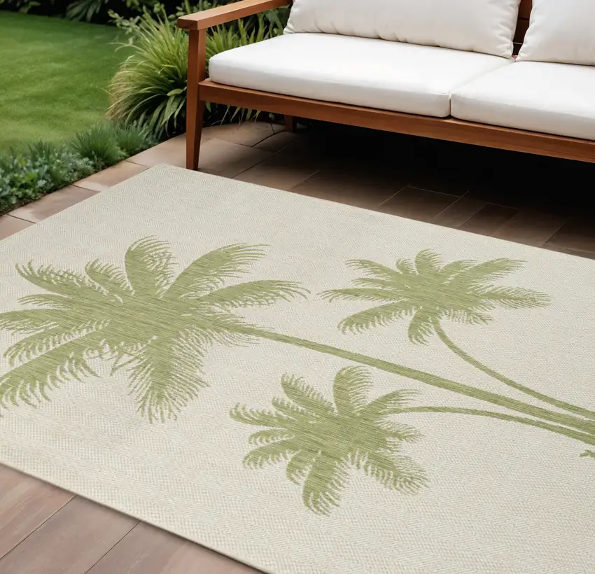Beige Indoor Outdoor Area Rug Photo 1