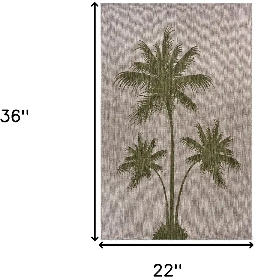 Beige Floral Indoor Outdoor Area Rug Photo 8