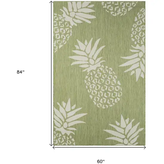 Green Pineapple Indoor Outdoor Area Rug Photo 8