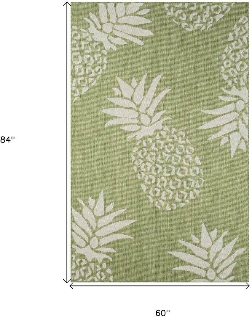 Green Pineapple Indoor Outdoor Area Rug Photo 8