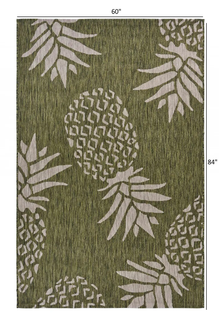 Green Pineapple Indoor Outdoor Area Rug Photo 5