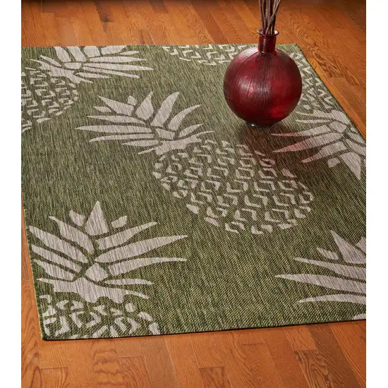 Green Pineapple Indoor Outdoor Area Rug Photo 7
