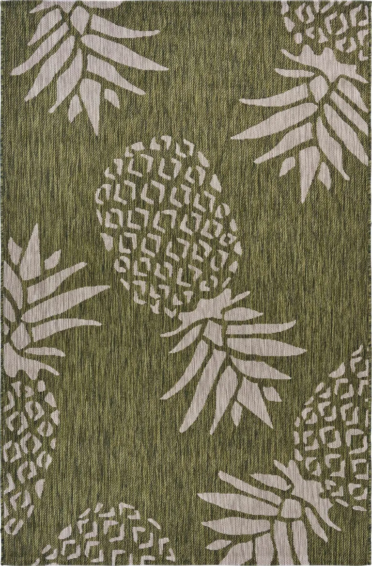 Green Pineapple Indoor Outdoor Area Rug Photo 1