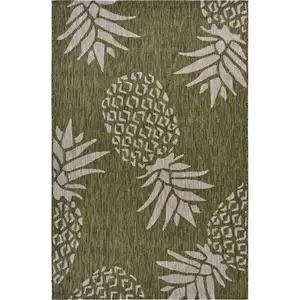 Photo of Green Pineapple Indoor Outdoor Scatter Rug
