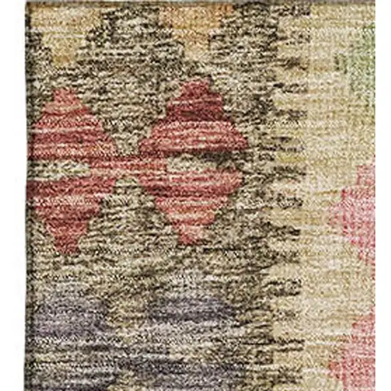 Green Pink And Blue Geometric Washable Area Rug With UV Protection Photo 2