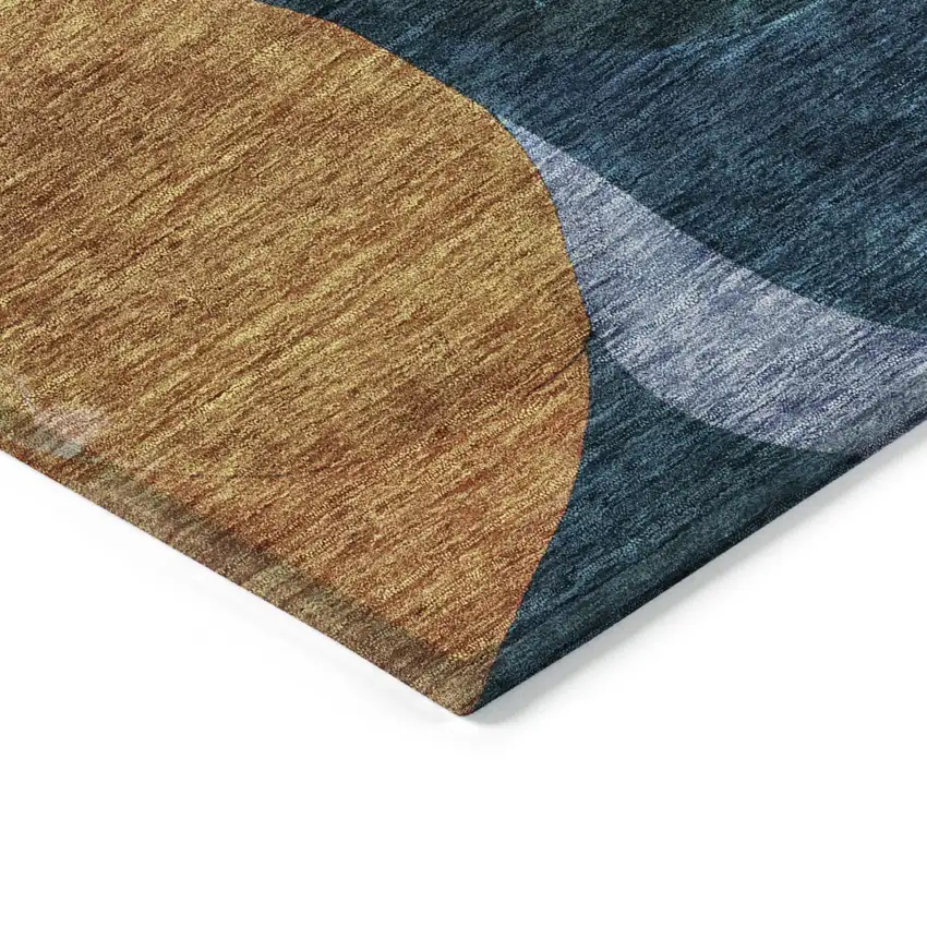 Green Pink And Teal Blue Abstract Washable Indoor Outdoor Area Rug Photo 3