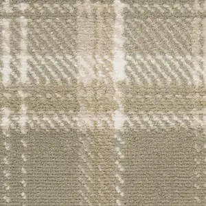 Photo of Green Plaid Power Loom Area Rug