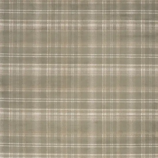 Green Plaid Power Loom Area Rug Photo 7