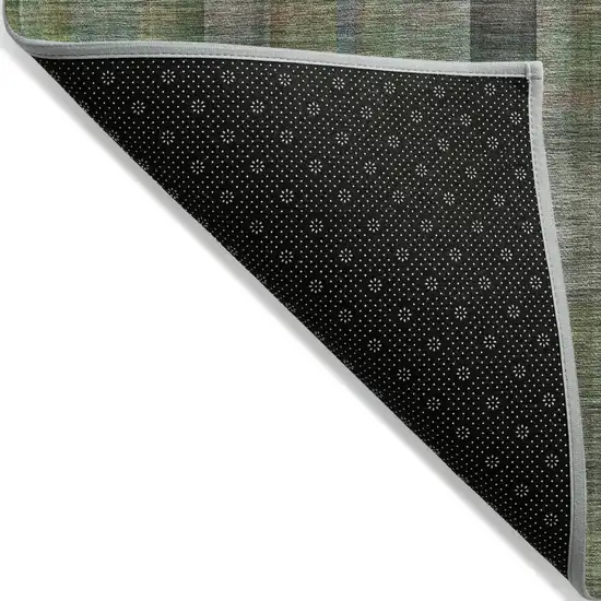 Green Plaid Washable Non Skid Indoor Outdoor Area Rug Photo 5