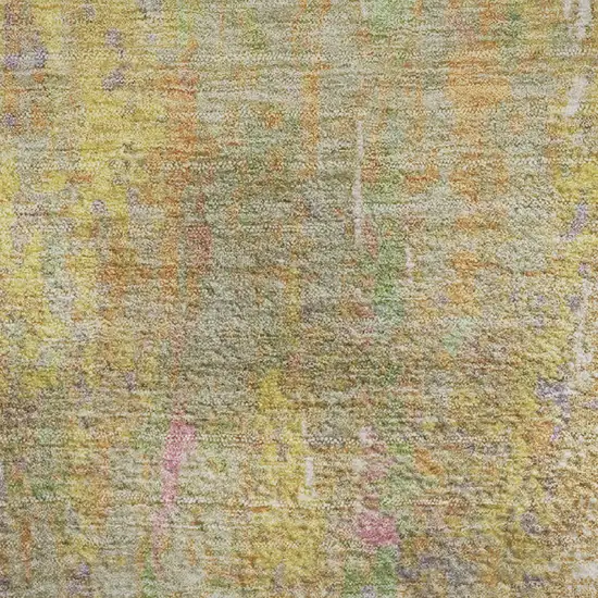 Green Purple And Gold Abstract Washable Area Rug With UV Protection Photo 4