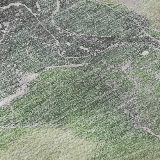 Green Purple And Gray Abstract Washable Area Rug With UV Protection Photo 9