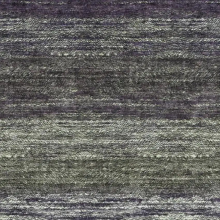 Green Purple And Ivory Ombre Washable Area Rug With UV Protection Photo 3