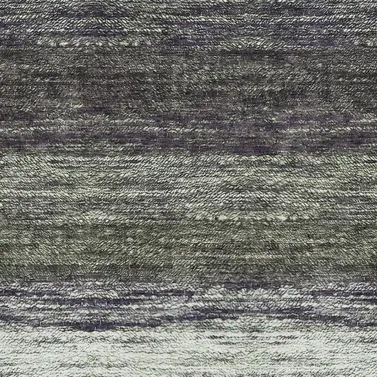 Green Purple And Ivory Ombre Washable Area Rug With UV Protection Photo 3