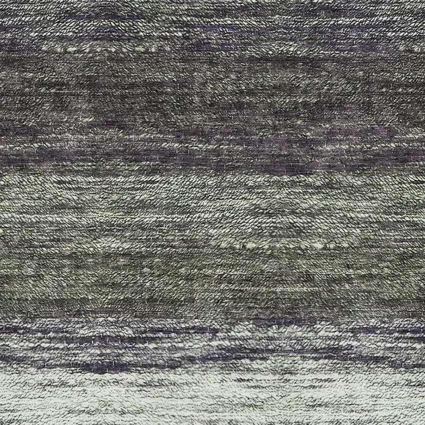 Green Purple And Ivory Ombre Washable Area Rug With UV Protection Photo 3