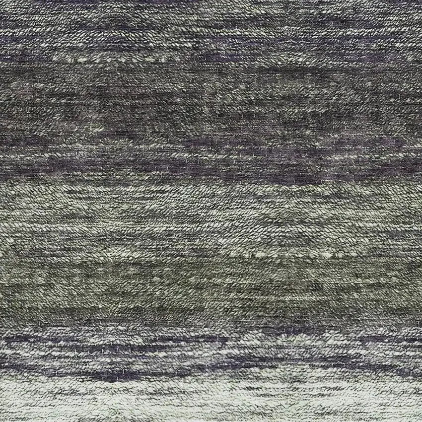 Green Purple And Ivory Ombre Washable Area Rug With UV Protection Photo 3