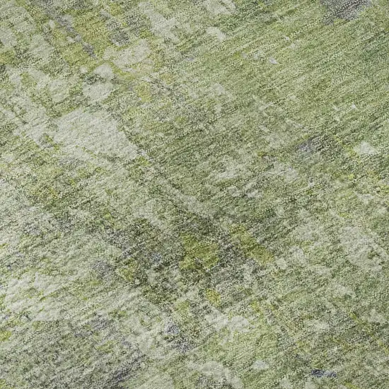 Green Purple And Silver Abstract Washable Area Rug With UV Protection Photo 8