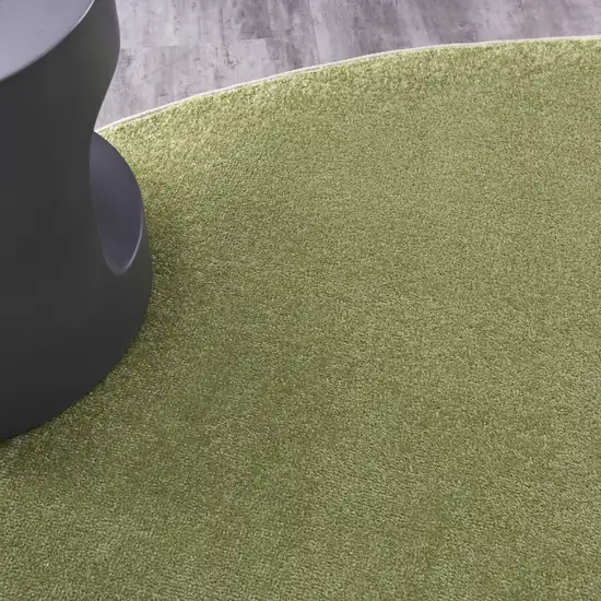 Green Round Non Skid Indoor Outdoor Area Rug Photo 5