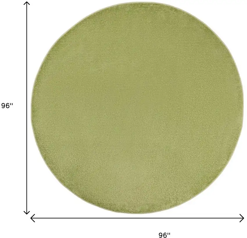 Green Round Indoor Outdoor Area Rug Photo 8