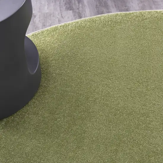 Green Round Indoor Outdoor Area Rug Photo 5
