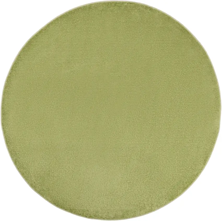 Green Round Indoor Outdoor Area Rug Photo 3
