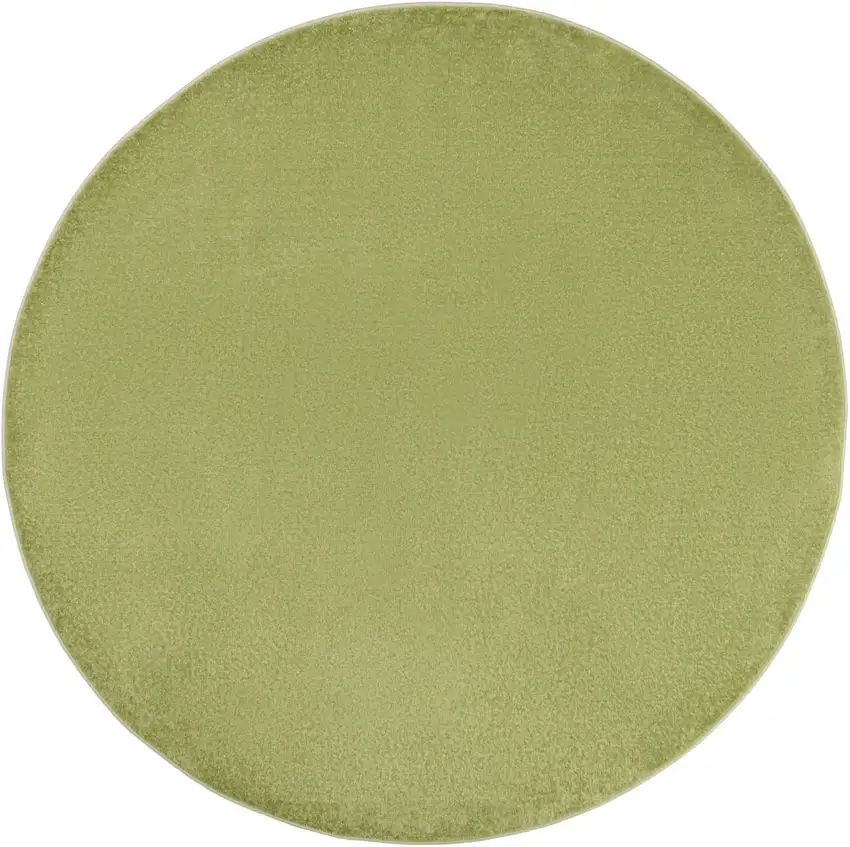 Green Round Non Skid Indoor Outdoor Area Rug Photo 3