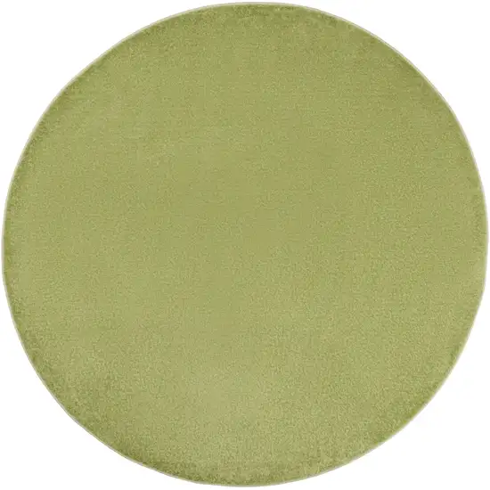 Green Round Indoor Outdoor Area Rug Photo 3