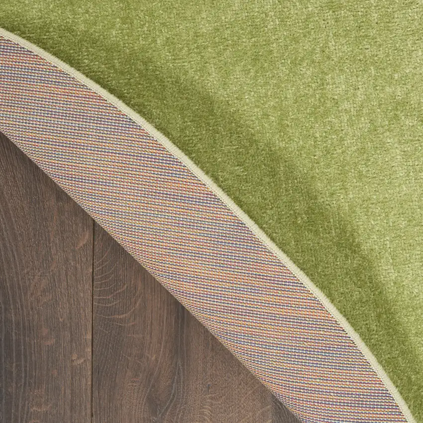Green Round Non Skid Indoor Outdoor Area Rug Photo 7