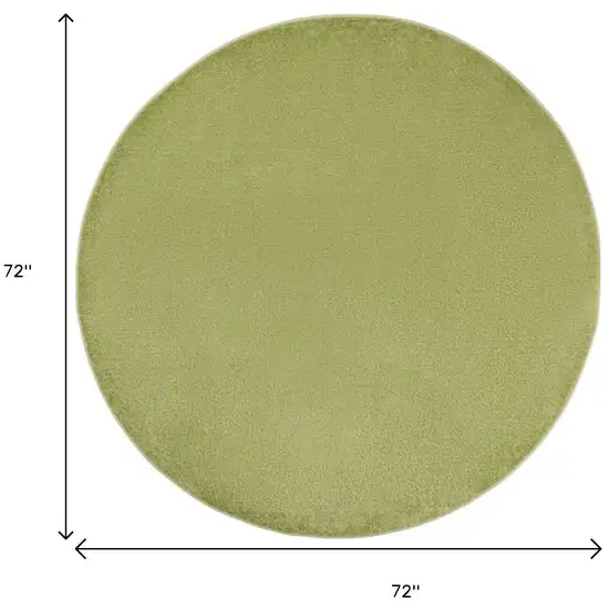 Green Round Indoor Outdoor Area Rug Photo 7