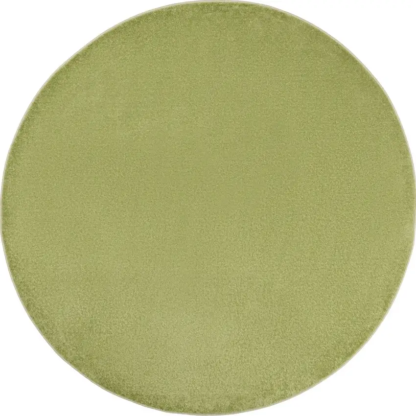 Green Round Non Skid Indoor Outdoor Area Rug Photo 4