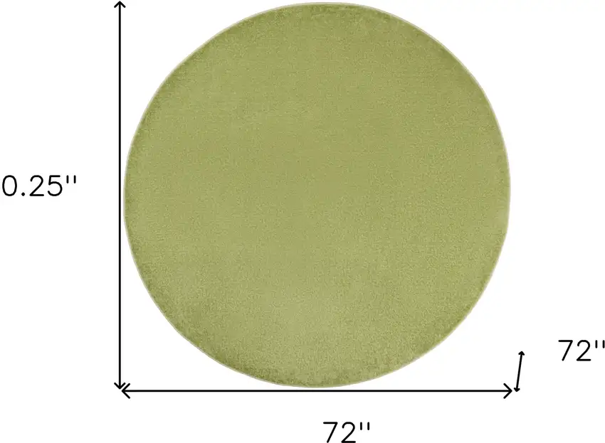 Green Round Non Skid Indoor Outdoor Area Rug Photo 5