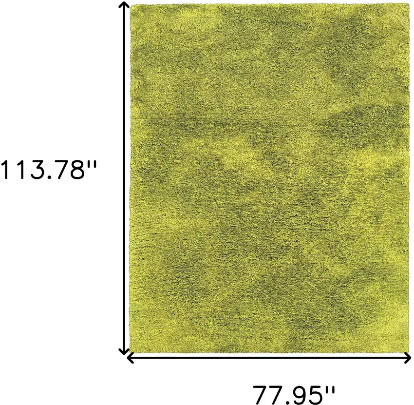 Green Shag Hand Tufted Area Rug Photo 6