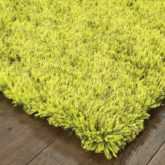 Green Shag Hand Tufted Area Rug Photo 5