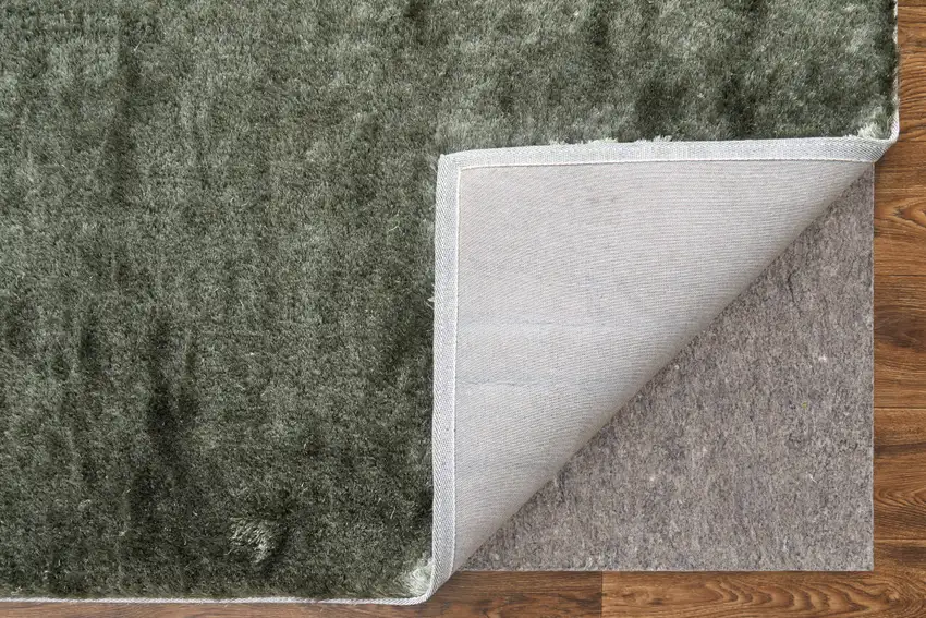 Green Shag Hand Tufted Area Rug Photo 7