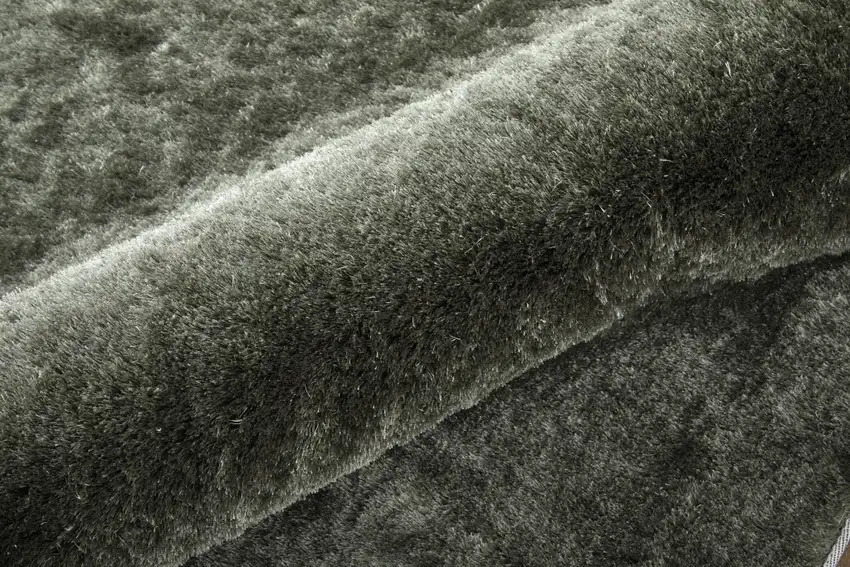 Green Shag Hand Tufted Area Rug Photo 9