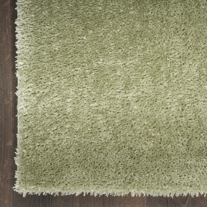Green Shag Power Loom Area Rug Photo 8