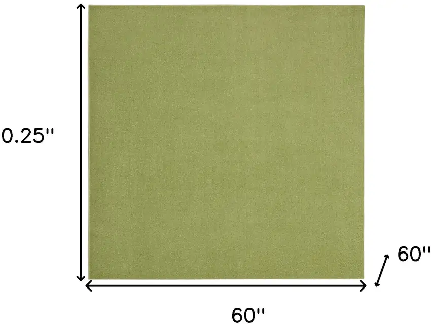 Green Square Non Skid Indoor Outdoor Area Rug Photo 5